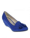 Launch Tassel Wedges Royal  Blue
