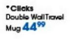 Clicks Double Wall Travel Mug