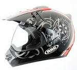 ARC Helmets A-718 Black-Red Off Road Adult Helmet