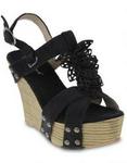 Launch Wedge Sandals  Black