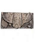 Vikson Croc Embossed Leather Attache In Taupe