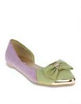 Rage Two-tone Ballet Pumps Green