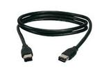 6ft / 1.8m - 4 Pin to 6 Pin IEEE-1394 / FireWire / iLink DV Cable - Clear