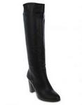 Utopia Black Shaft Block Heel Boots