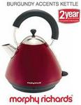 Morphy Richards Accents Burgundy Traditional Kettle
