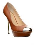 Footwork Toe Cap Stilettos In Tan