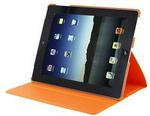 Pu Leather iPad2 Case with Stand (Orange)