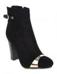 Zoom Black Ally Toe-cap Ankle Boots