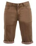 Linx Camel Turn-up Shorts