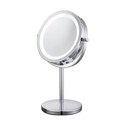 Alhakin 1 10x Led Vanity Mirror 7 Inch Cosmetic Table Mirror With Light