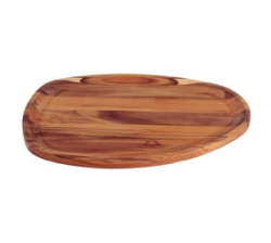 Organic Barbecue Serving Dish In Fsc Teak Wood With Mineral Oil Finish 44X33 Cm