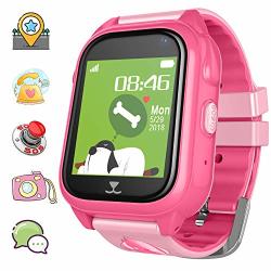 Kids Smartwatch Waterproof Gps lbs Tracker Phone For Children 3-12 Girls Boys Smart Watch For Kids Sos Call Pedometer Camera Two Way Call Games Christmas