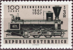 Austria 1967 Unmounted Mint Sg 1505 Centenary Of Brenner Railway