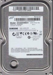250GB Seagate Samsung 3.5" Sata 7200RPM 16MB Hdd