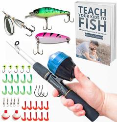 Tightlines Kids Fishing Pole Combo Set All-in-one Youth Fishing Kit Includes Collapsible Rod Spincast Reel Tackle Box Travel Bag And Ebook Perfect
