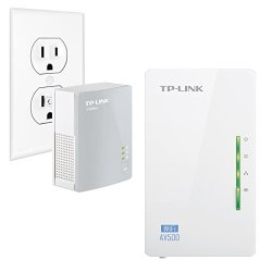 Tp Link AV500 Wi Fi Range Extender Powerline Edition Starter Kit W 2 Lan Ports Up To 300MBPS Wireless