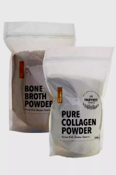 The Harvest Table 300g Bone Broth USA & 300g Collagen Argentina Refill Combo