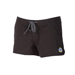Cg Habitats Microfiber 4 Way Stretch Low-rise W209 Athletic Fit Board Short With Front And Back Pockets And Waist Adjustment For Women - Black - XS
