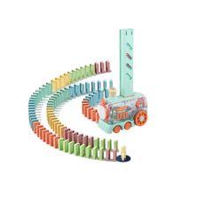 Kids Construction And Stacking Domino Train Toy Set