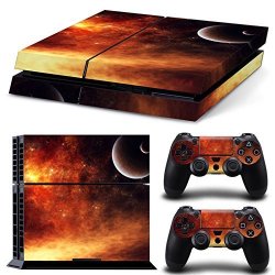 Chickwin PS4 Vinyl Skin Full Body Cover Sticker Decal For Sony Playstation 4 Console & 2 Dualshock Controller Skins Moon
