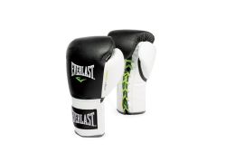 Everlast Powerlock Pro Laced Training Gloves - Black & White