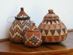 Set Of 3 Woven Baskets