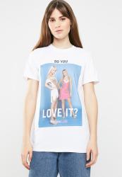 Missguided Simple Life Graphic T-Shirt - White