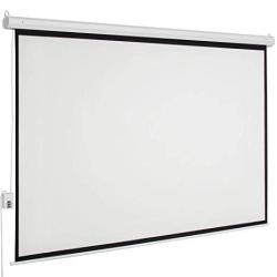 100 4:3 Electric Remote Control Projection Screen HD Movie Theater Matte White