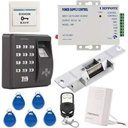 Uhppote Fingerprint Rfid Em-id Card Access Control System Kit With No Strike Lock & Power Supply