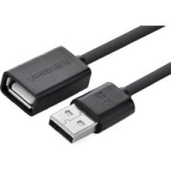 UGreen 3M USB2.0 M To USB2.0 F Extension Cable - Black