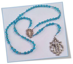 Birthstone Rosary - Aquamarine March