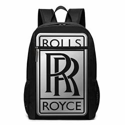 Syins Rolls Royce Logo Backpacks 17 Inch Laptop Bags For Man And Woman