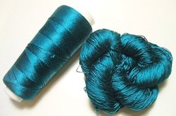 100% Pure Reeled Mulberry Silk Cobweb Lace Yarn 50 Gm 400 Yard Skein Jade Teal Lot I Cone Or Hank