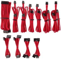 - Premium Individually Sleeved Psu Cables Pro Kit Type 4 Gen 4 - Red
