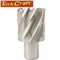 Tork Craft Annular Hole Cutter Hss 34 X 30MM Broach Slugger Bit TCAC034-1