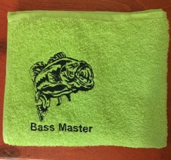 Bass Master Image On Hand Towel