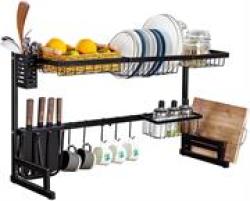 Kitchen Sink Dish Rack Organizer - Free Standing Dish Drying Rack Makes Washing Drying And Organizing Easy Taking Up Less Counter Space Retail