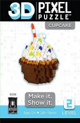 University Games Bepuzzled 3D Pixel Puzzle - Cupcake