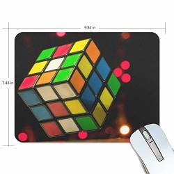 Mouse Pad Rubiks Cube Cube Colorful Customized Rectangle Non-slip Rubber Mousepad Gaming Mouse Pad Mat 9.8X7.5-INCH