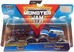 Monster Jam Official Son-uva Digger Vs. Grave Digger Die-cast Monster Trucks 1: 64 Scale 2 Pack