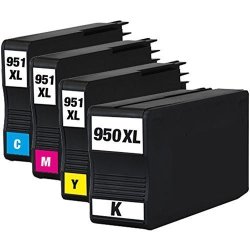 Qink 4 Pack High Yield 950XL 951XL Ink Cartridge Replacement For Hp 950XL HP951XL Use For Hp Officejet Pro 8600 8630 8640 8100 8625 8615