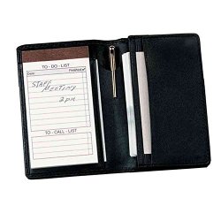 Royce Leather Deluxe Note Jotter Organizer Black One Size