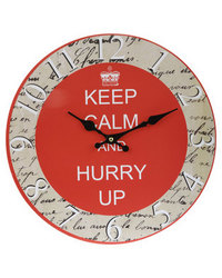 Bali Keep Calm & Hurry Up Clock