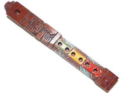 Artisan Small Decorative Artesanal Inca Tarka Peru Wooden Quena Flute