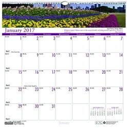 House Of Doolittle 2017 Monthly Wall Calendar Earthscapes Gardens Of The World 12 X 12" HOD301-17