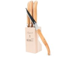 Laguiole By Andre Verdier Country Olive Wood Steak Knife Set Set Of 6