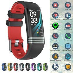 Fitness Tracker For Women & Men Fitbit Android Ios Red