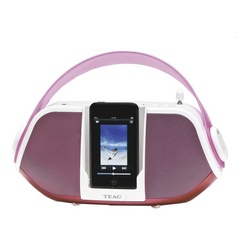 TEAC Srl-110ip Pink Portable Radio With iPod Docking Station