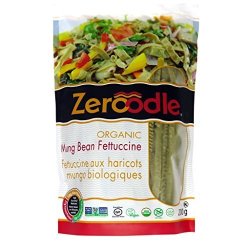 Zeroodle 6-PACK Low Net Carb Gluten Free Vegan Pasta - Organic Mung Bean Edamame Fettuccini Noodles - High Protein