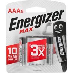 Energizer Max Aaa Battery 8 Pack MOQ12 E300573602